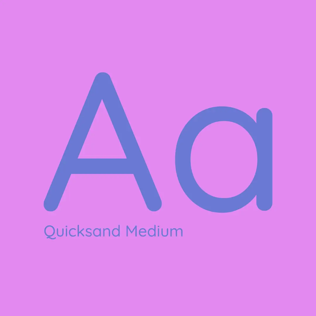 Example of Quicksand Medium Font.