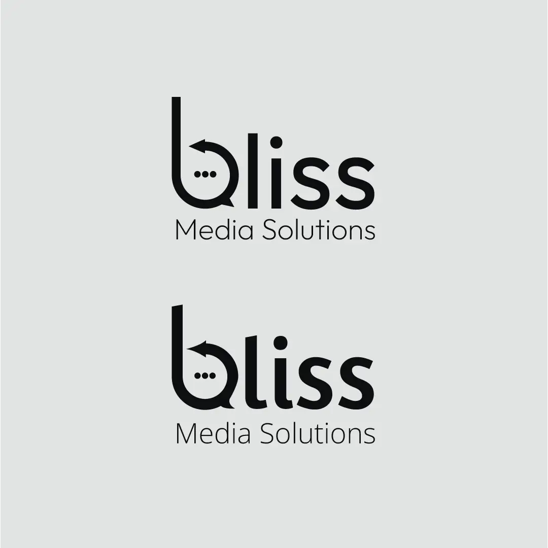 Bliss Media Solutions logo options.