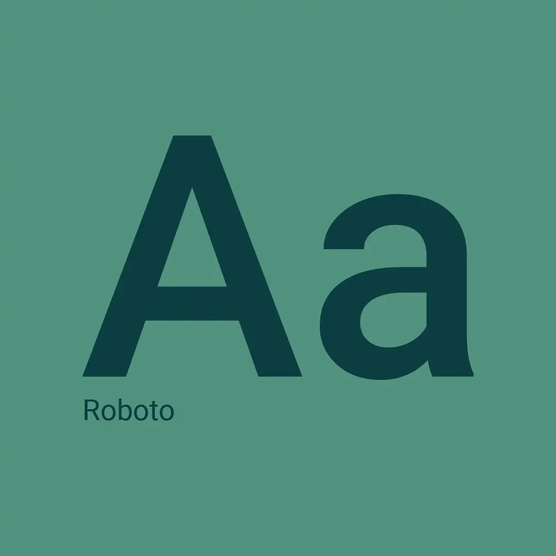 Example of Roboto font.